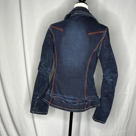 Vintage Parasuco ergonomic jeans denim jean jacket blazer - Picture 2 of 9